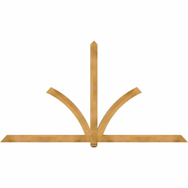 Ekena Millwork Redmond Rough Sawn Timber Gable Bracket, Western Red Cedar, 108"W x 58"H x 4"D x 4"F, 13/12 Pitch GBW108X58X0404RED00RWR - main